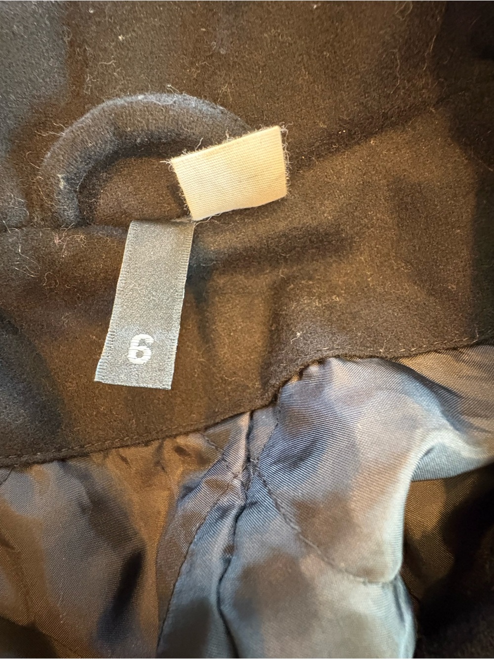 H&M Divided Black Wool Blend Utility Cargo Jacket Size 6 - Picture 7 of 14